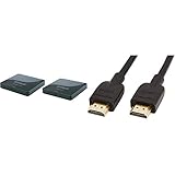 Schwaiger HDFS100 511 HDMI Funk Set (Wireless/Full HD) & Amazon Basics - Hochgeschwindigkeitskabel, Ultra HD HDMI 2.0, unterstützt 3D-Formate, mit Audio Return Channel, 0,9