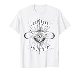 Celestial Solstice Sun & Moons Boho Premium T-S