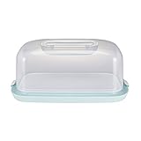 keeeper Kastenkuchenbehälter mit Servierplatte, BPA-freier Kunststoff, 43 x 25 x 18 cm, Gino, Mintgrü