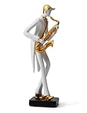 Amoy-Art Musik Figuren Skulptur Musiker Dekor Saxophone Statue Klavier Geschenk Arts 26cmH