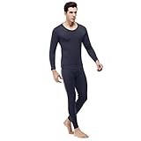 Newanna Thermounterwäsche Set Herren M-XL Warme Atmungsaktiv Winter Unterwäsche Funktionsunterwäsche Suit mit Fleece, Flexibel Skiunterwäsche Männer Thermounterhemd Thermounterhose für zu H