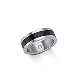 s.Oliver Ring Edelstahl Herren Ringe, Bicolor, Kommt in Schmuck Geschenk Box, 2015078