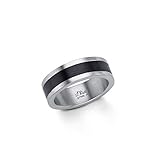 s.Oliver Ring Edelstahl Herren Ringe, Bicolor, Kommt in Schmuck Geschenk Box, 2015076