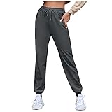 MEIYOUMK Damen Pant Lange Haremshose Straight Bein Hose Stoffhose Loose Sommerhose Leicht Freizeithose Premium Soft Lightweight Skinny Solid Soft Stretch Taschen Jogginghose Leichte H