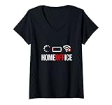 Damen Homeoffice Rente 2022 W Lan-Akku Empfang off Home Office T-Shirt mit V