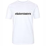 T-Shirt #Kaiserslautern Größe L Farbe Weiss Druck schw