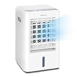 OneConcept Arctic Cube 4-in-1 Luftkühler, Luftkühler, Luftreiniger, Ventilator, Luftbefeuchter, Ionisator, Wassertank: 3 Liter, Leistung: 40 Watt, 3 Geschwindigkeiten, 3 Modi, 230 m³/h, W