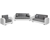 Wohnzimmer Stühle Schlafsofa Sofa Set Schlaffunktion Kunstleder Schlafsofa Bettkasten W