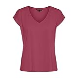 VERO MODA Damen VMFILLI SS V-Neck Tee GA NOOS T-Shirt, Dry Rose, M