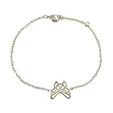 Les Poulettes Bijoux - Vergoldete Schmetterling Armband - Einstellbare 16 bis 18