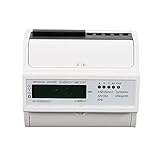 OUKANING LCD Drehstromzähler geeicht für DIN Hutschiene + 3x230/400V 5(100) A Stromzähler 50 / 60Hz IP51