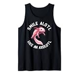 Smile A lotl Like An Axolotl Fish Ocean White-Axolotl Lizard Tank Top