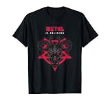 Metal Is Religion Heavy Metal Rock Musik Baphomet Satan T-S