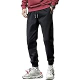 Huntrly Herren Jogginghose Sommer Street Trend Lose Plus Size Overalls Kordelzug Elastische Taille Verstellbare Knöchel Freizeithose 4XL