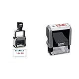 Trodat Professional Datumstempel 5430, selbstfärbend, mit Text Bezahlt, Abdruck 41 x 24 mm, Blau und Rot & Office Printy 4912 selbstfärbender Textstempel, Abdruckfarbe blau-rot, 47 x 18