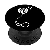 Löwenzahn Pusteblume mit Herz und Infinity Love Symbol PopSockets mit austauschbarem PopGrip
