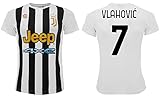 Sportbaer Trikot Vlahovic Bianconera 2021 2022 DV7, offizielle Nummer 7 D