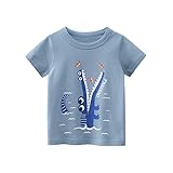 JERFER Kleinkind Kinder Baby Jungen Mädchen Kleidung Kurzarm Cartoon Tops T-Shirt B