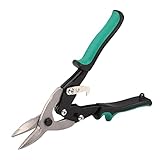 Scoutteemo 25cm Eisenschere aus Edelstahl, Aviation Snips - Gerader Schnitt, Leistungsstarke multifunktionale Eisenblechschere Kielschere Luftfahrtschere B