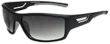 EGO Eyewear 7014 Sport Wrap Sonnenbrille UV-Schutz, Schwarz (schwarz/grau), M