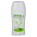 Lavilin Deo Stick Sensitive 60 ml, ohne Parfüm, für empfindliche Haut, schützt bis 72 Stunden vor Schweissgeruch, Creme ohne Aluminium und ohne Alkohol, pflanzliche Wirkstoffe, wasserfest und ergiebig