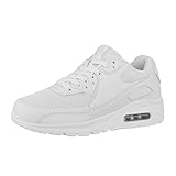 Elara Damen Herren Sneaker Unisex Sport Laufschuhe Turnschuhe Chunkyrayan H001-Z001 White-40