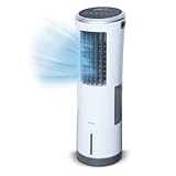 LIVINGTON InstaChill – Kühler mit Wasserkühlung – mobiler Luftkühler mit 3 Kühlstufen – Kühlgerät ohne Abluftschlauch für 12h Kühlung dank 8,5 L Tank, mit Fernbedienung