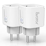 Wlan Steckdose Alexa Smart Home Plug Sprachsteuerung FüR Avatar Controls App/Smart Life App/Alexa/Google Home Smart Steckdose Auf Nur 2.4 Ghz Netzwerk 16a 3680w Timing-Funktion Wifi Stecker (2er Pack)