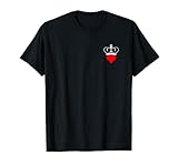 King of Hearts Pokerkarte Valentinstag Königliche Krone Tasche T-S