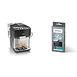 Siemens Kaffeevollautomat EQ.500 TP505D01, Cappucinatore, 1.500 Watt, Inox silver metallic & Entkalkungstabletten TZ80002A, schützt vor Korrosion, für Kaffeevollautomaten der EQ.Serie, weiß