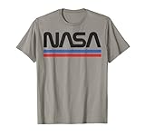 NASA Red Blue Stripe Minimal Logo Vintage Premium T-S