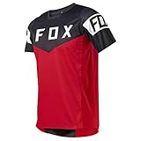 ZYXFYY Herren Radtrikot Herren MTB Tops Fahrrad Gym Sport Atmungsaktiv Kurzarm Mountainbike Radtrikots S M L XL 2XL 3XL 4XL 5XL (Schwarz Rot,4XL)