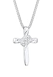 Elli Halskette Damen Kreuz Religion mit Kristalle in 925 Sterling Silb