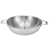 Weikeya Hot Pot Hot Pot aus Edelstahl mit Trennwand für Cerank