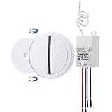 Thinkbee Lichtschalter, Kabelloses Schalter-Kit mit Mini-Magnetschalter und Empfänger, Wasserdicht Feuerfest Keine Verkabelung Einfache Installation Schalter Fernbedienung Ihrer Lampen bis zu 400