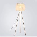 WRQING Stehlampe Wohnzimmer, Weiße Federn Lampenschirm Moderne Standleuchte Vergoldetes Metallstativ Weiches Licht Beleuchtung Für Schlafzimmer, Hotel, Wohnzimmer (Color : H160CM/Ø45CM)