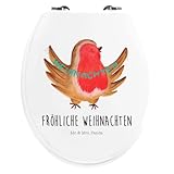Mr. & Mrs. Panda Motiv WC Sitz Rotkehlchen Weihnachten - Klobrille, Klodeckel, Toilettendeckel, WC-Sitz, Toilette, Transp