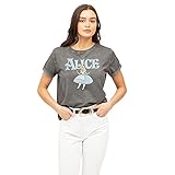 Disney Damen Alice T-Shirt, anthrazit, 36