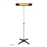 Veito Blade S - Black Edition Heizstrahler mit Alu Ständer im Set geeignet als T