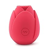 Leistungsstarker Saugvibrationsmotor USB wiederaufladbarer Massagestab, Soft-Touch-Stoßmaschine für Frauen, rose gift 17
