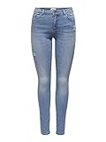 ONLY Female Skinny Fit Jeans ONLWauw Life Mid Destroyed XL32Light Medium Blue D