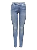 ONLY Female Skinny Fit Jeans ONLWauw Life Mid Destroyed XL32Light Medium Blue D