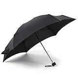 WULOVEMI Regenschirm Sonnenschirm Mädchen Anti-UV wasserdichte Tragbare Kleine Faltschirme Regen Frauen Männer Geschenk Parasol Sonnenschirme (Color : Black, Size : 87 * 54cm)