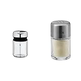 WMF Depot Universalstreuer 100ml, mit Aromadeckel, Gewürzglas grobes Streubild, Glas & Bel Gusto Salz und Pfeffer Streuer, Streuer klein, Salzstreuer mini, Cromargan E