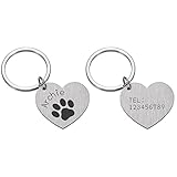 Personalisierte Katze Hundehalsband Anti-verlorene ID-Tags Adresse mit Gravur Name Hunde Kätzchen Zubehör Outdoor Typenschild Heimtierbedarf,silb