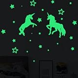 Leuchtsterne Wandtattoo,EinhornmäDchenundjunge Wandsticker FüR Kinderzimmer Teenager,Schlafzimmer Wanddeko Selbstklebend Wand Stick