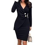 KeYIlowys Herbstkleid Mit Schmaler HüFte Und Knop