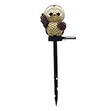 Baoblaze Tier Baby Eule Figur Solar Garten Pfahl Lichter Hof Outdoor Dekoration Zubehör - mit B