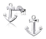 Laimons Damen-Ohrstecker Ohrringe Maritim Damenschmuck Anker 10mm glanz Sterling Silber 925