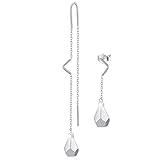 ✦ Geschenke für Weihnachten ✦Springlight S925 Sterling Silber Tropfen Ohrringe minimalistischen Stil Glühbirne Ohrring Ohrstecker für Damen, Handgemachte Einzigartige Schmuck (Sliber)